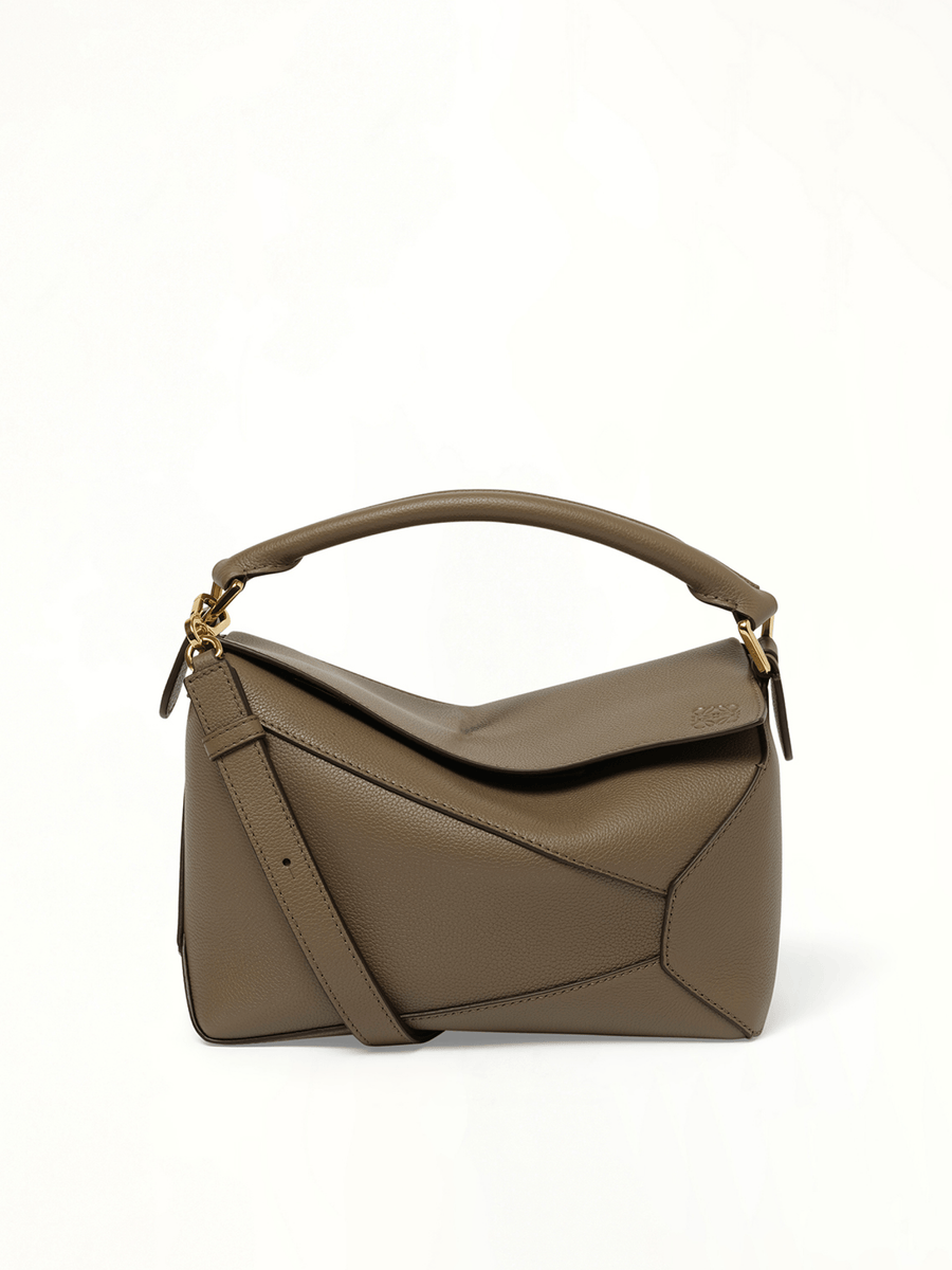 Puzzle Edge Small Bag in Taupe