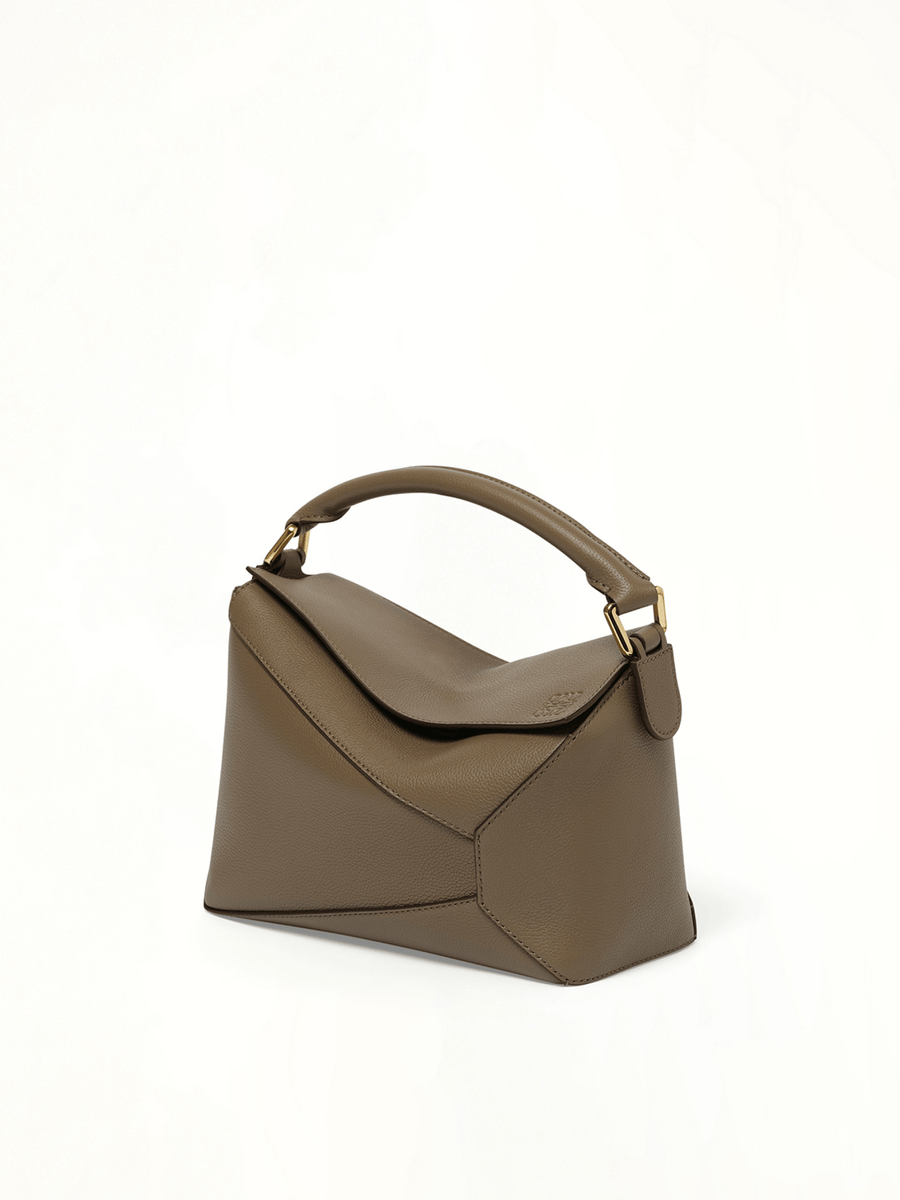 Puzzle Edge Small Bag in Taupe