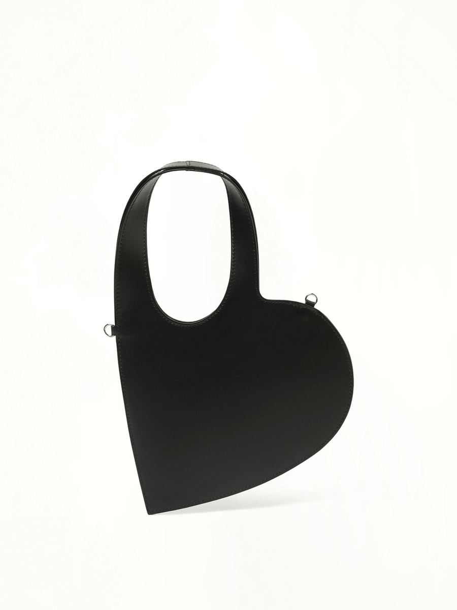 Coperni Crossbody Baby Heart Tote Bag in Black