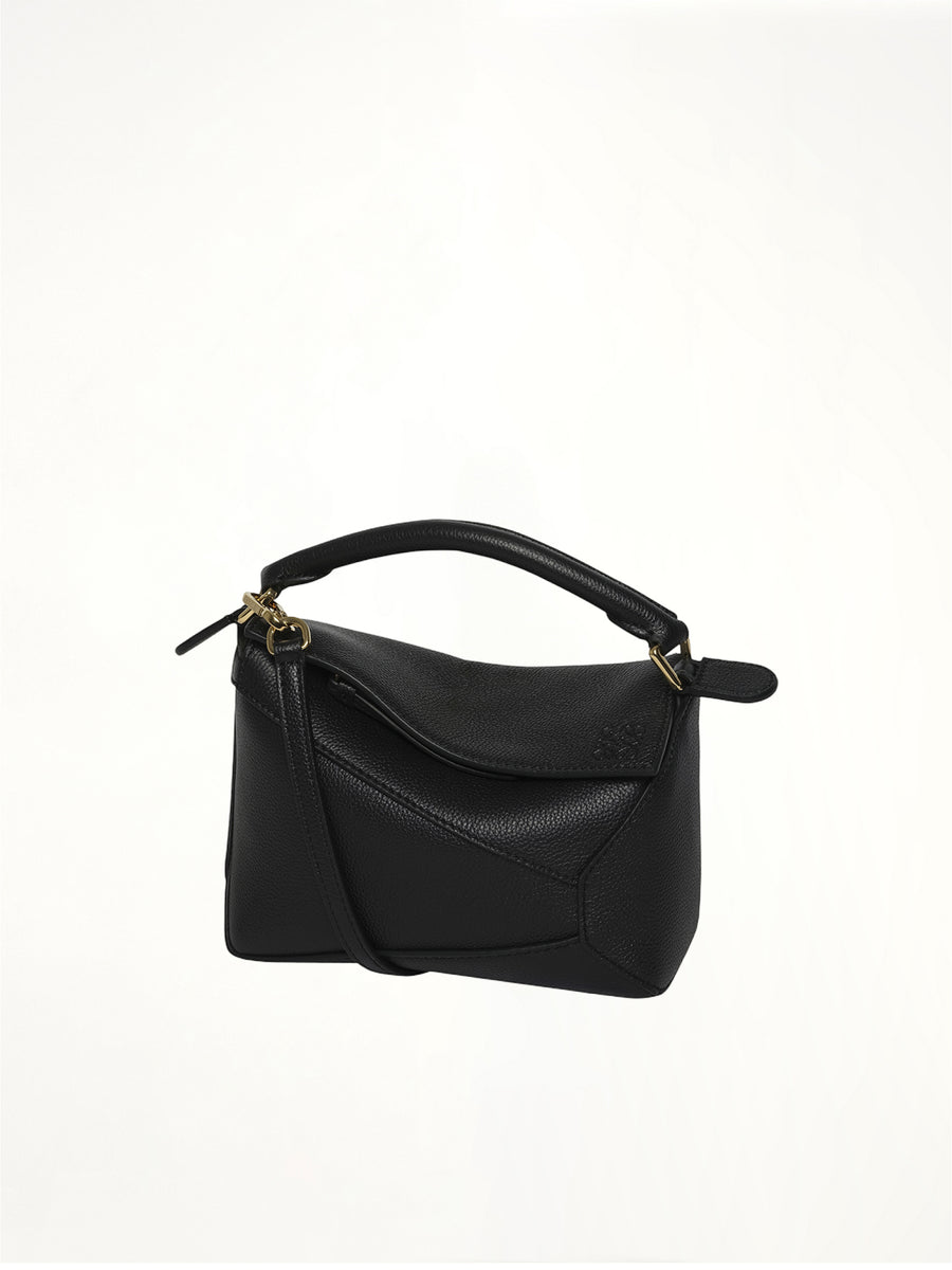 Puzzle Edge Mini Bag in Black