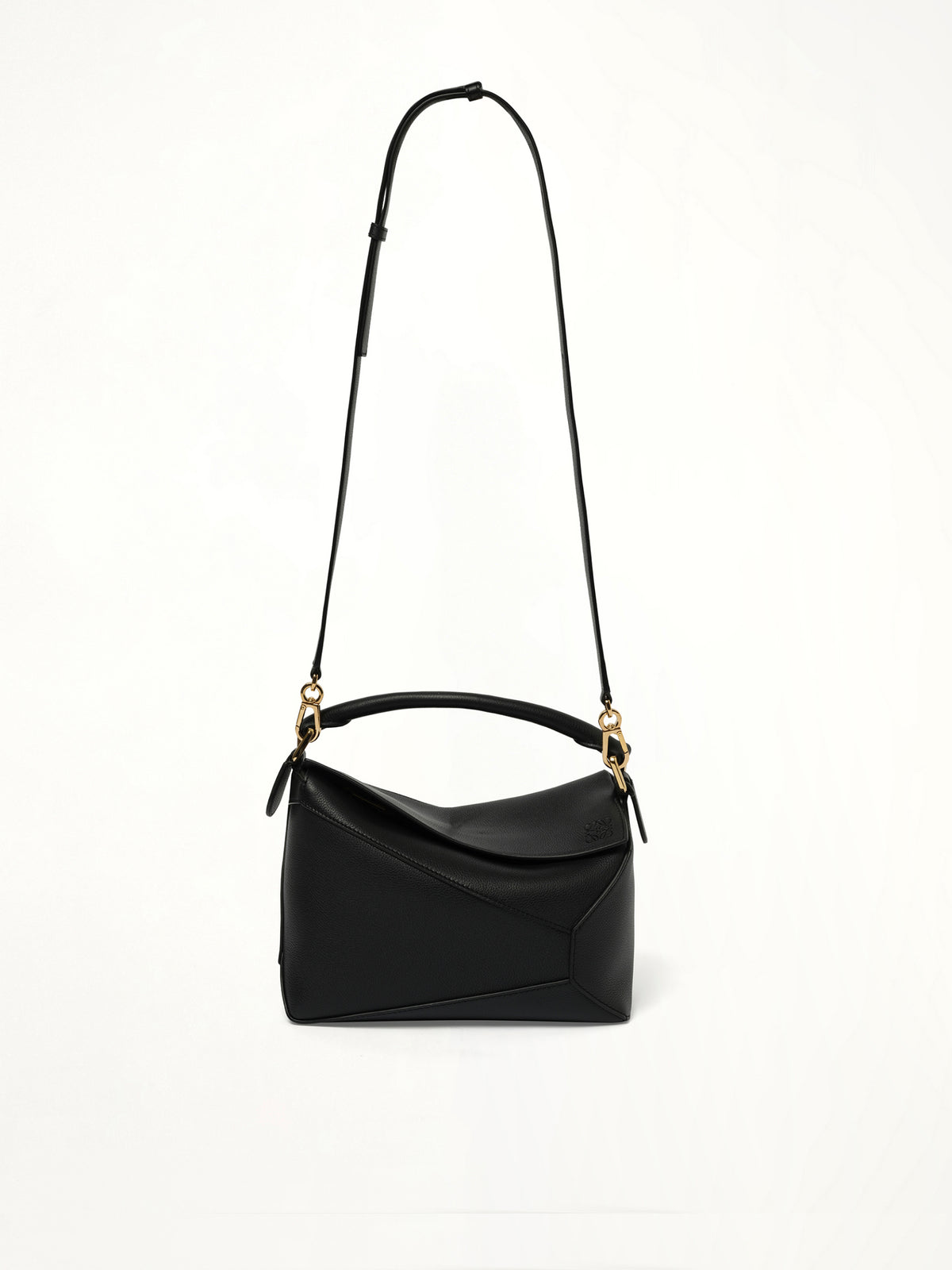 Puzzle Edge Small Bag in Black