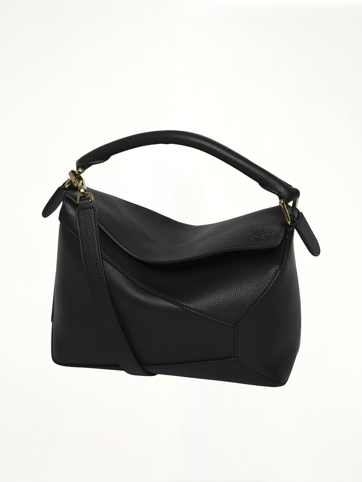 Puzzle Edge Small Bag in Black