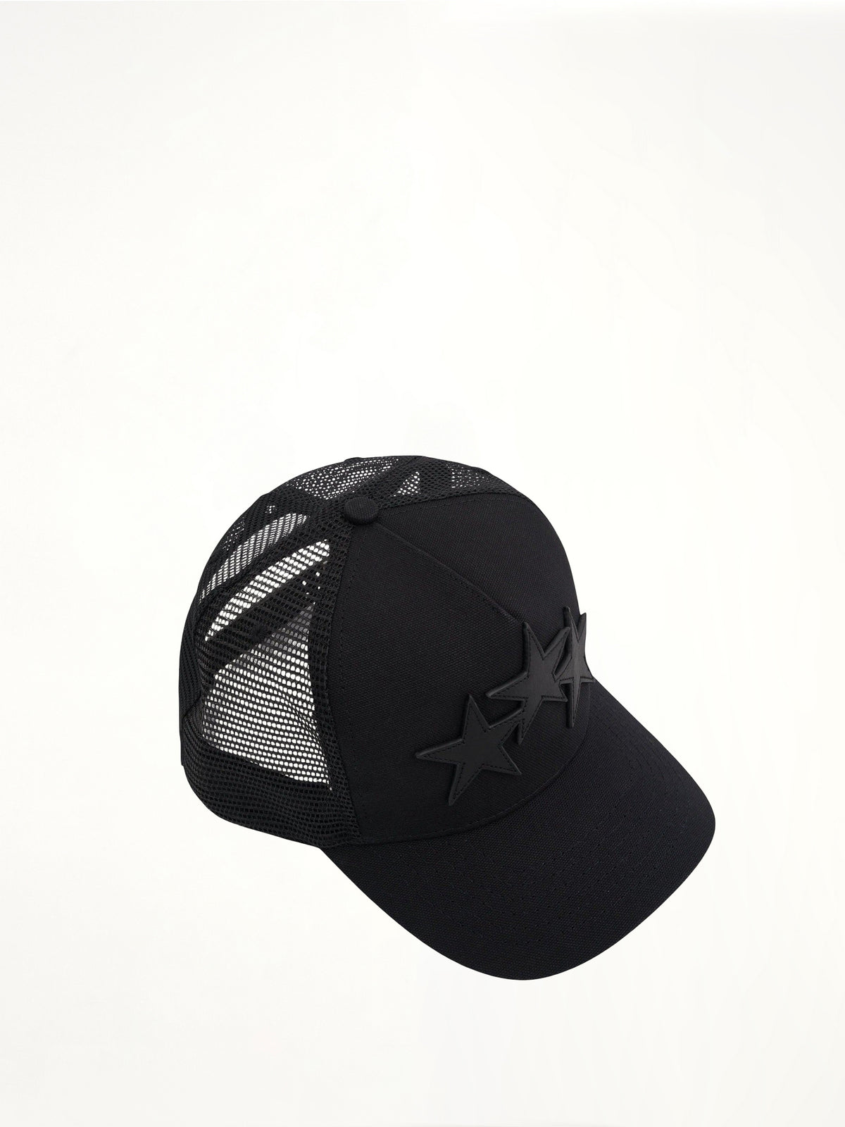 3 Star Trucker Hat in Black