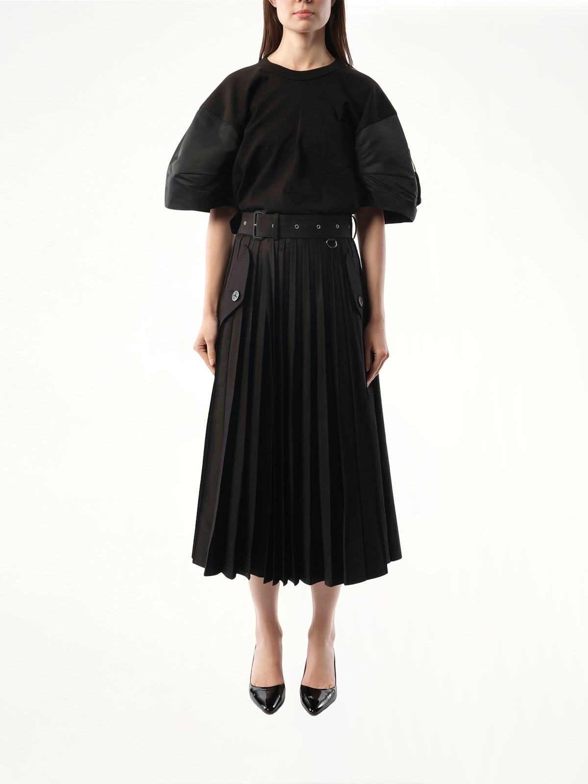 Cotton Skirt in Black