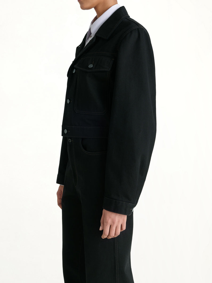 Cropped Blouson in Black