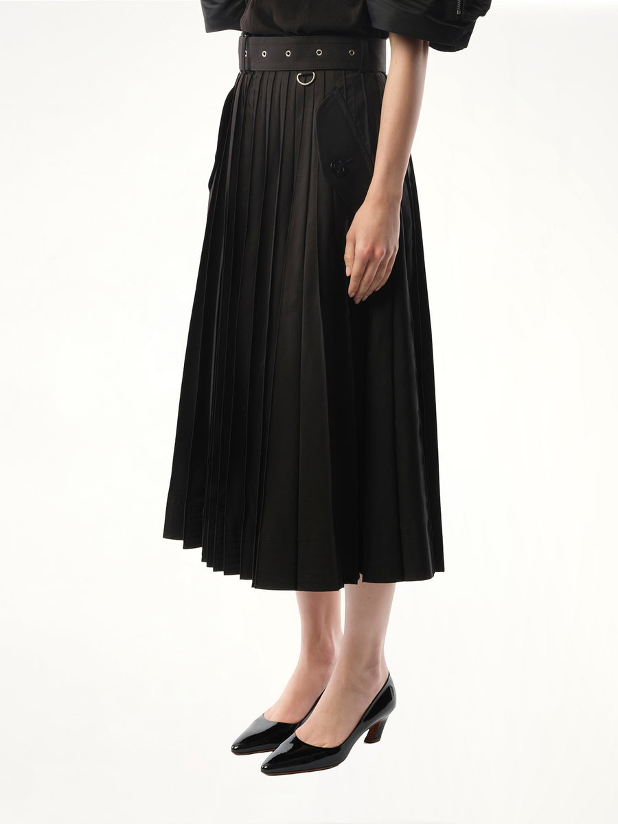 Cotton Skirt in Black