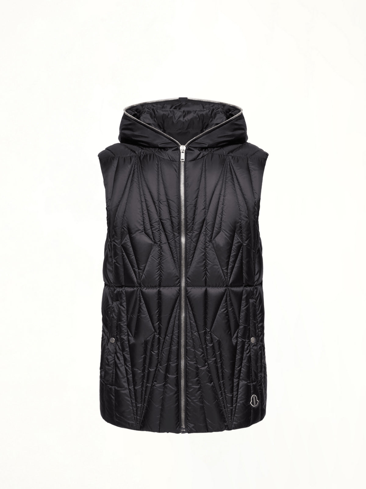 Rick Owens x Moncler Geocamo Ziplock Vest in Black