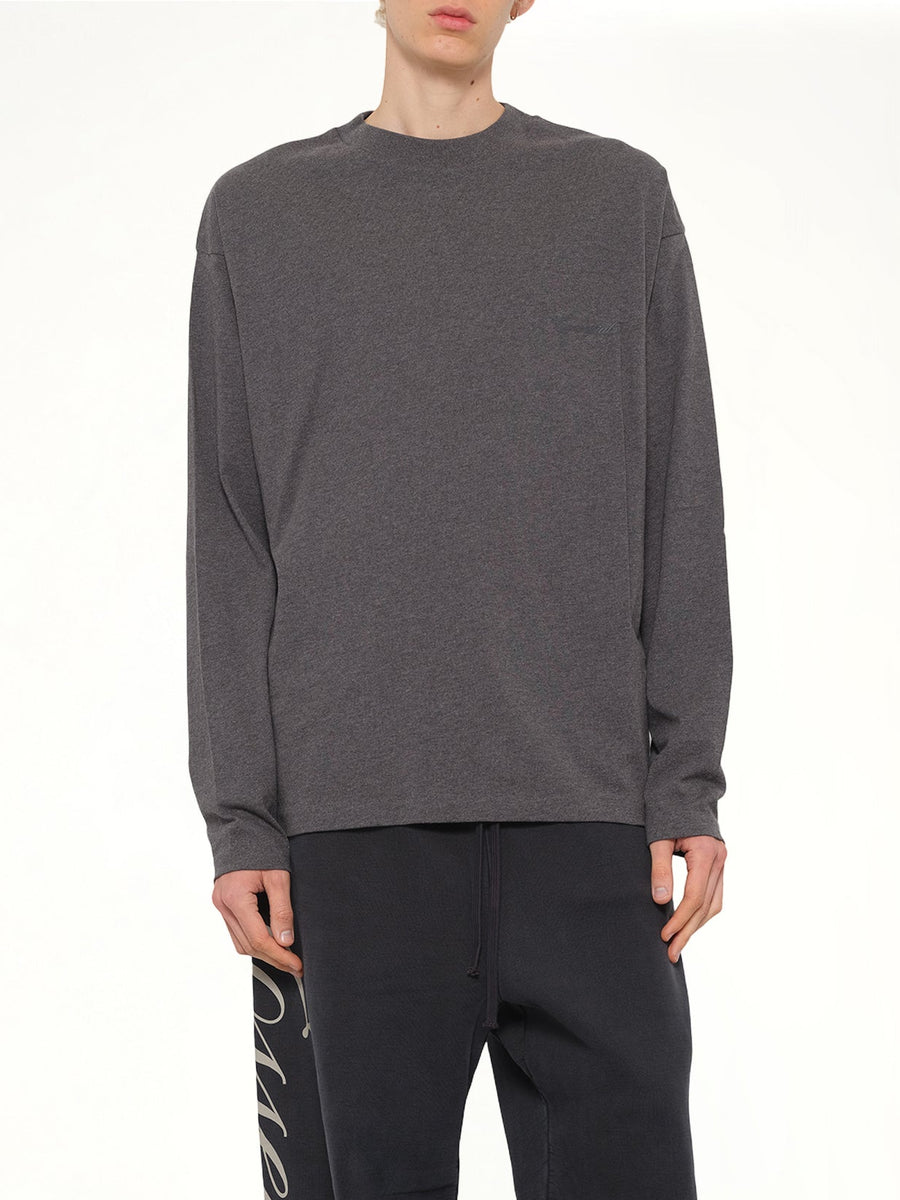 Classic Long Sleeve T-Shirt in Charcoal Heather