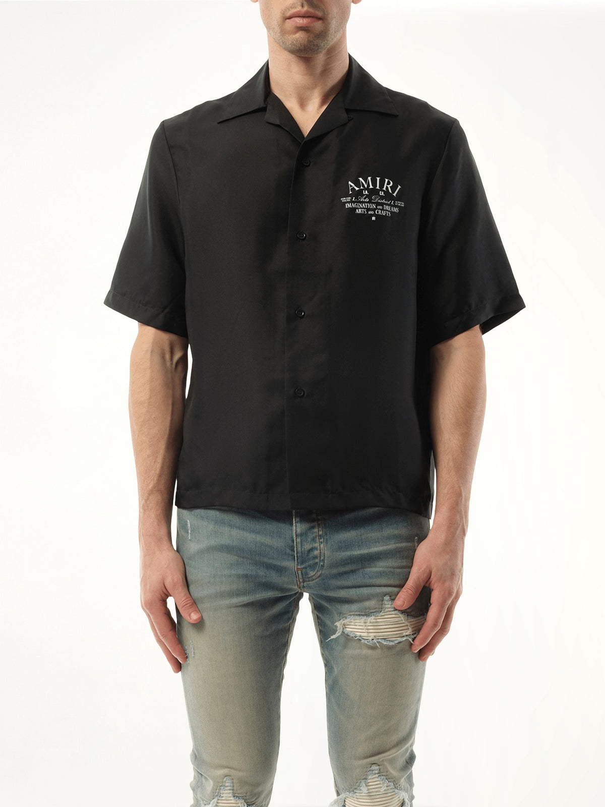 Arts District Bowling Shirt in Black