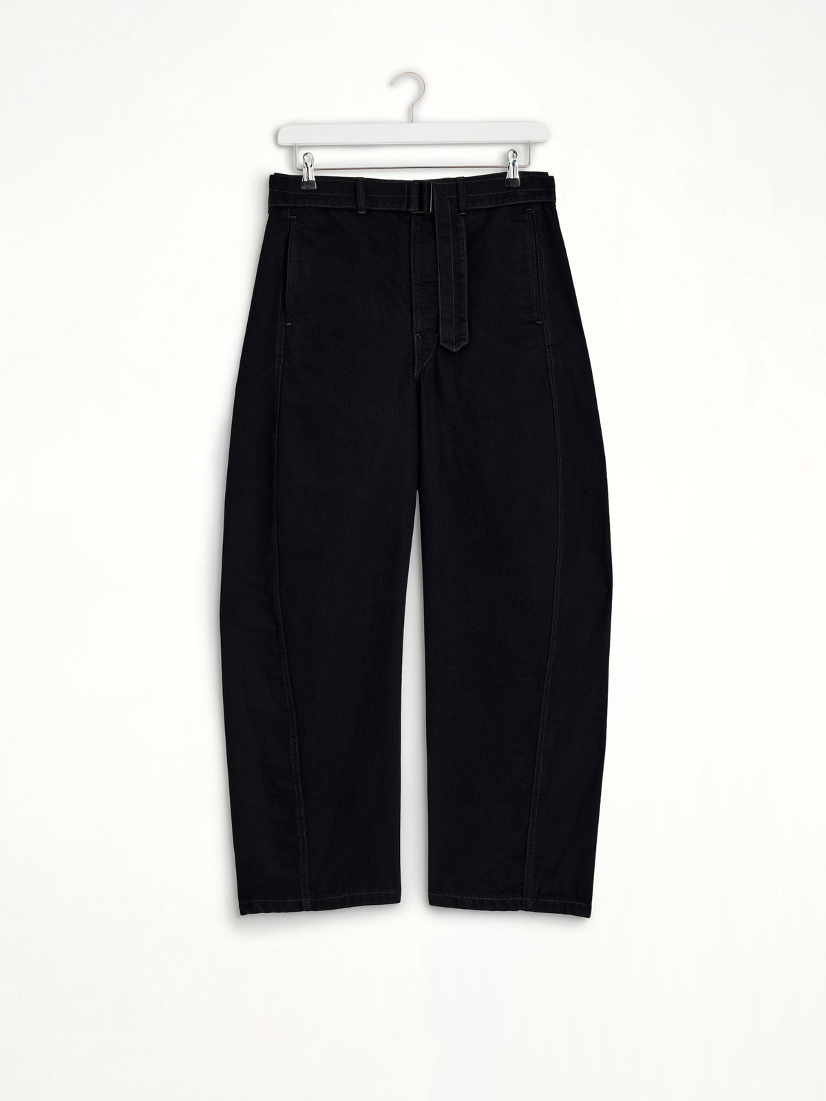 Twisted Belted Pants in Black