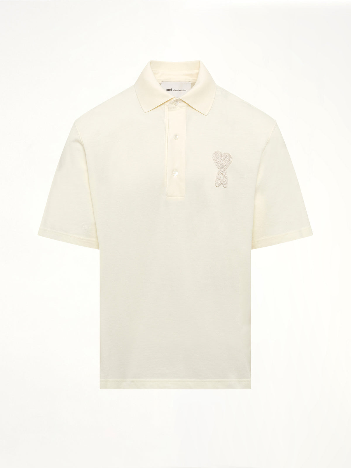 Knitted ADC Boxy Polo in Off White