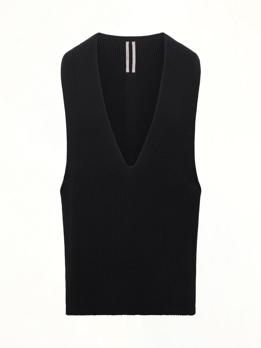V Tank Top in Black