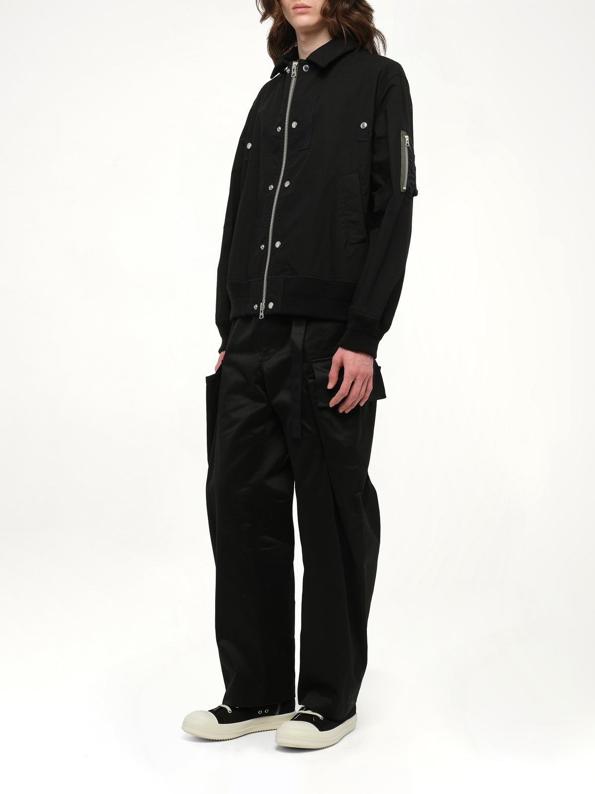 Rip Stop Blouson in Black