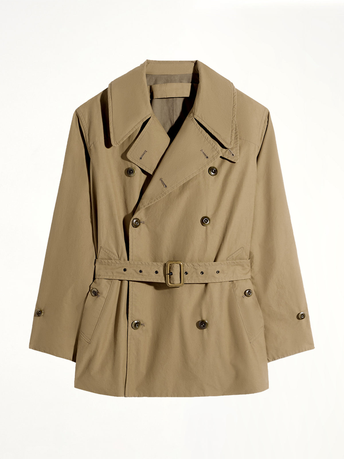 Cropped Trench in Khaki