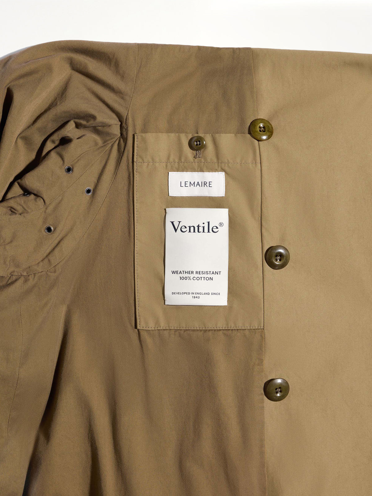 Cropped Trench in Khaki