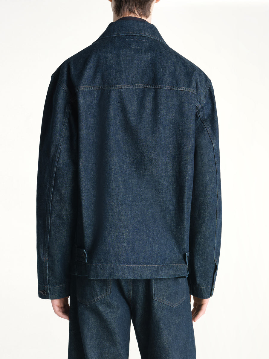 Boxy Heavy Jacket in Denim Indigo