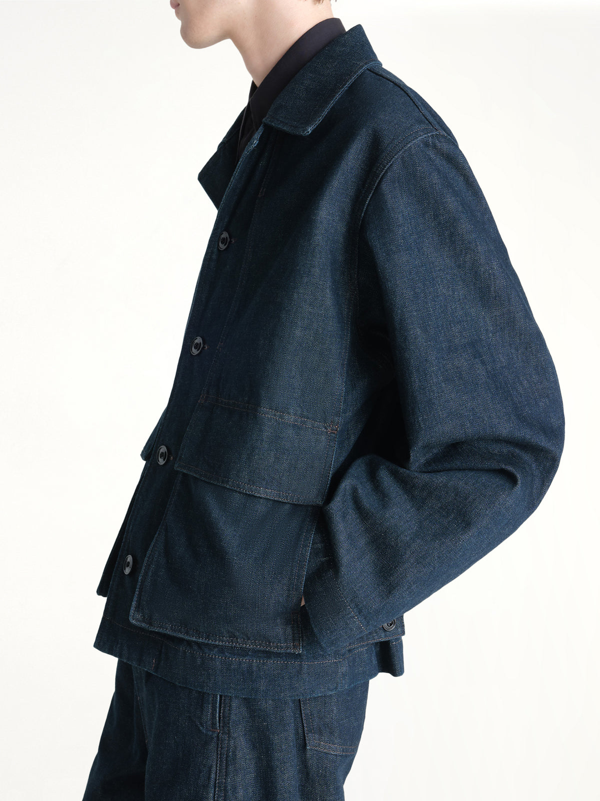 Boxy Heavy Jacket in Denim Indigo