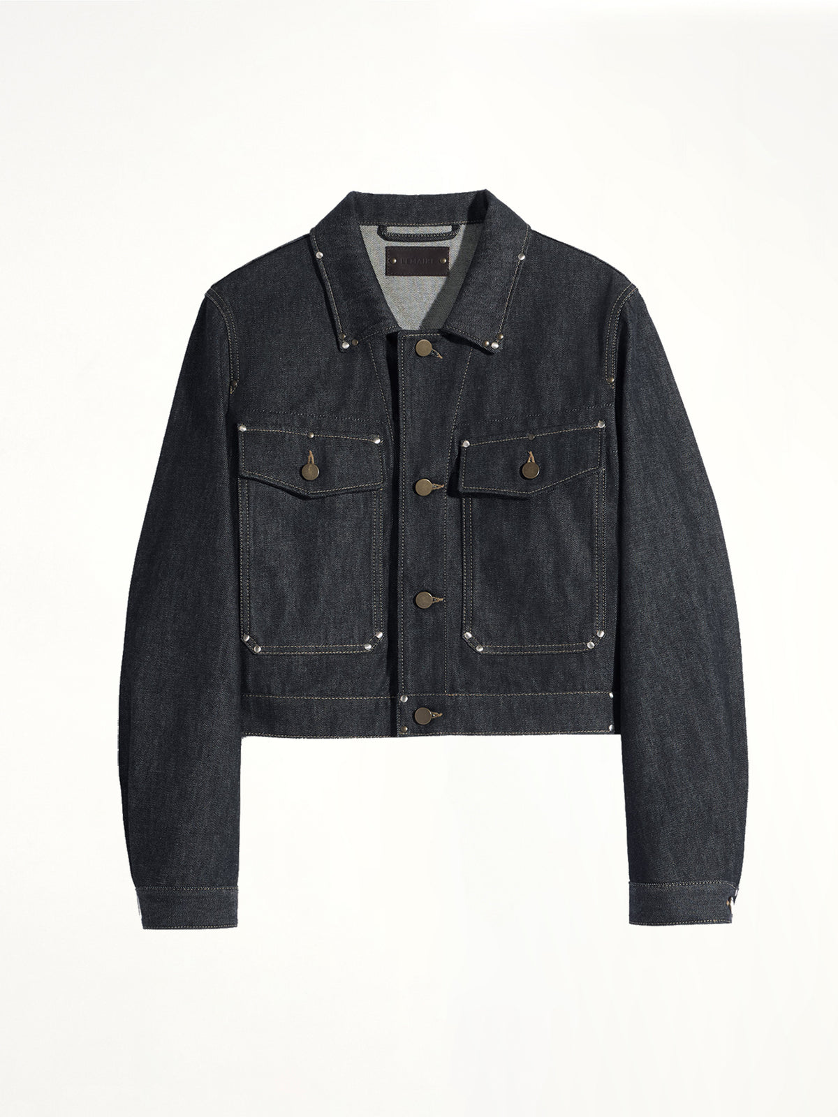 Cropped Blouson With Studs in Slate