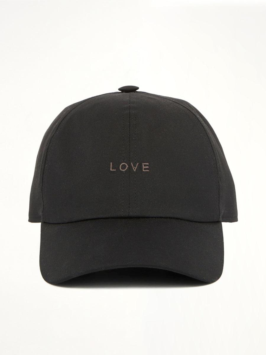 "Love" Baseball Cap in Black