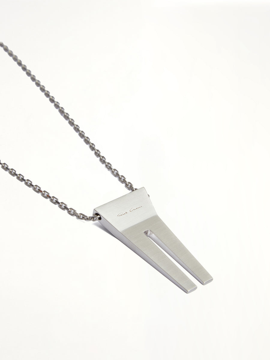 Open Trunk Charm Necklace in Silver