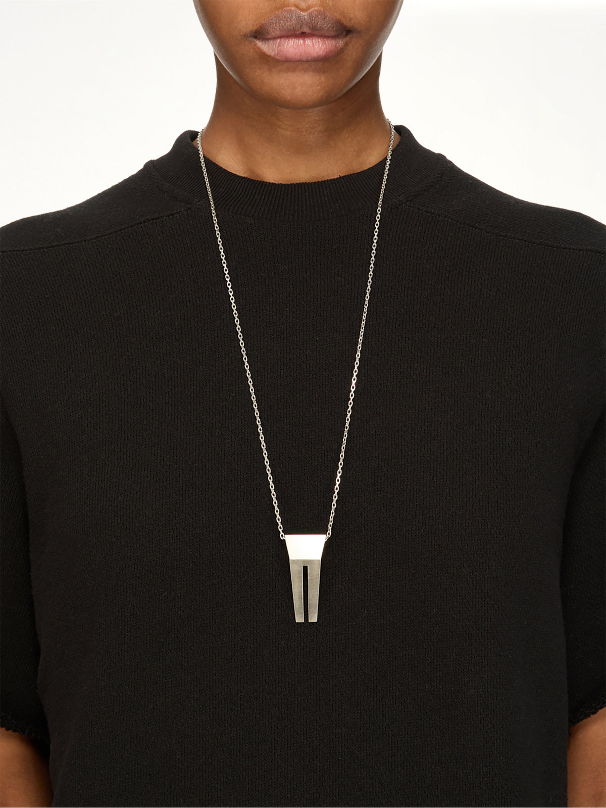 Open Trunk Charm Necklace in Silver
