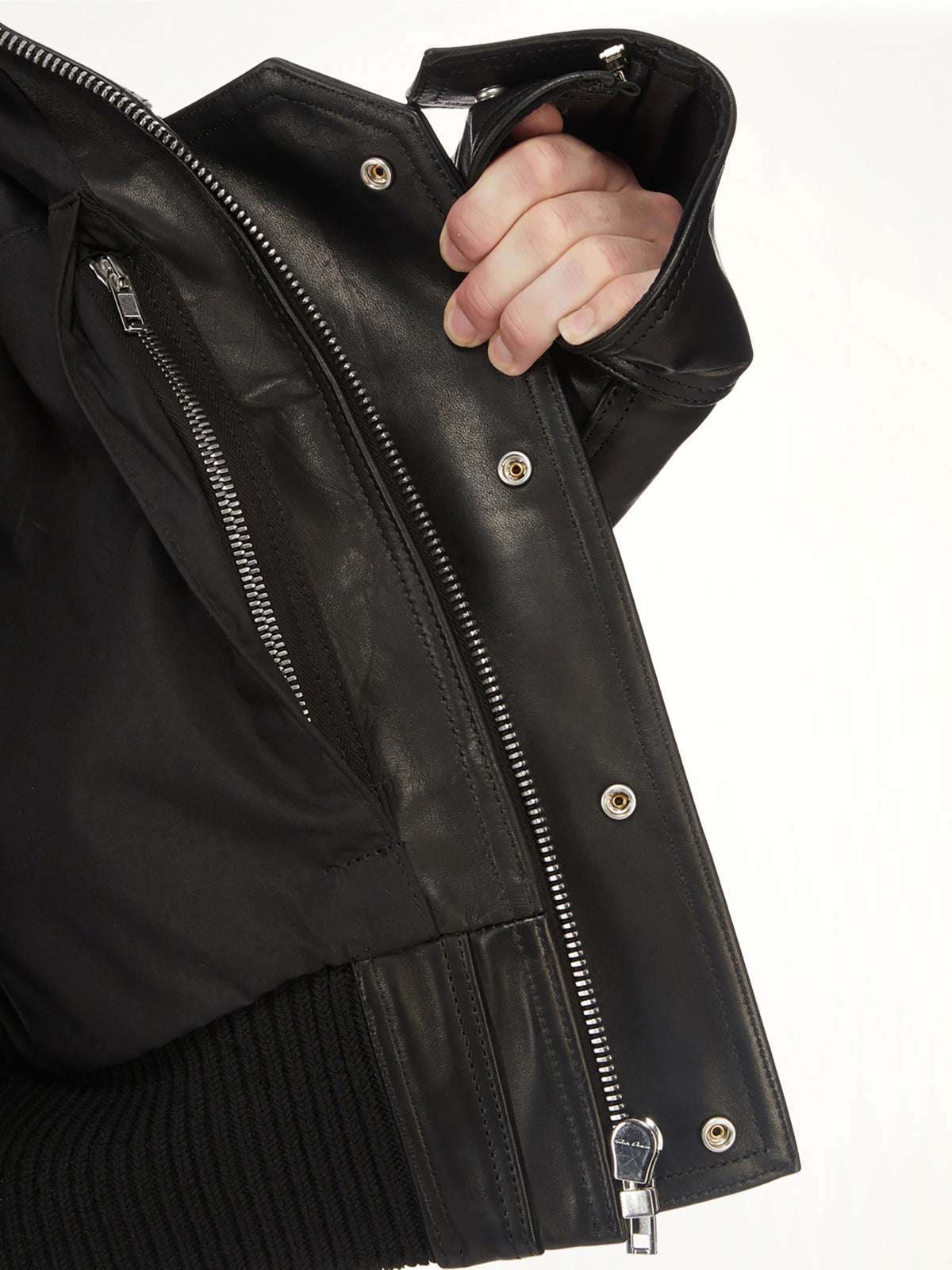 Rev Leather Jacket in Black