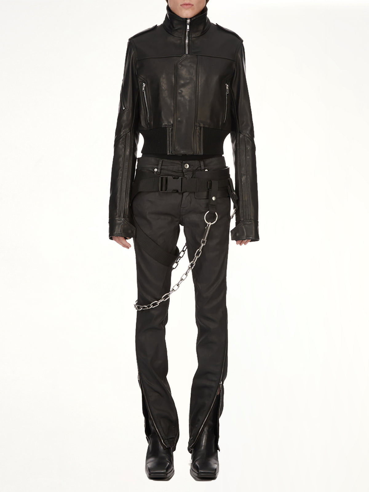 Rev Leather Jacket in Black