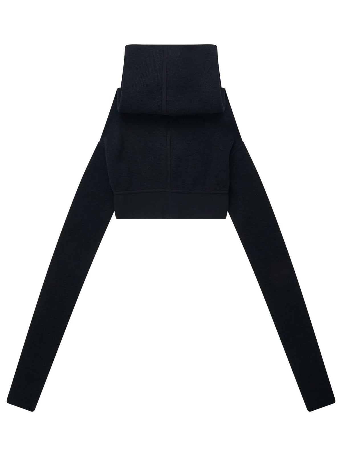 Cowl Pull Knit Sweater in Black