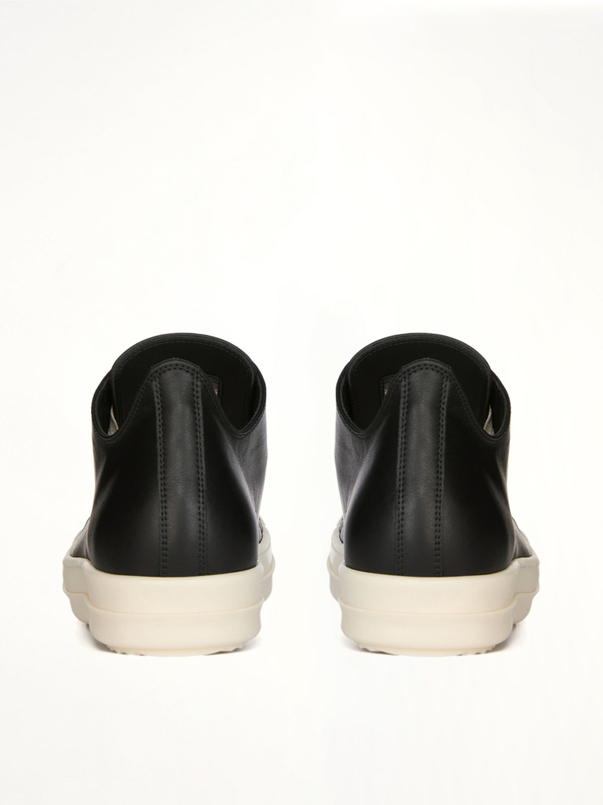 Low Sneaks in Black/Milk Top View | RICK OWENS