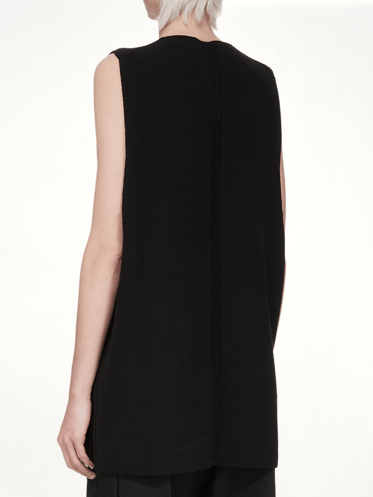 V Tank Sweater in Black
