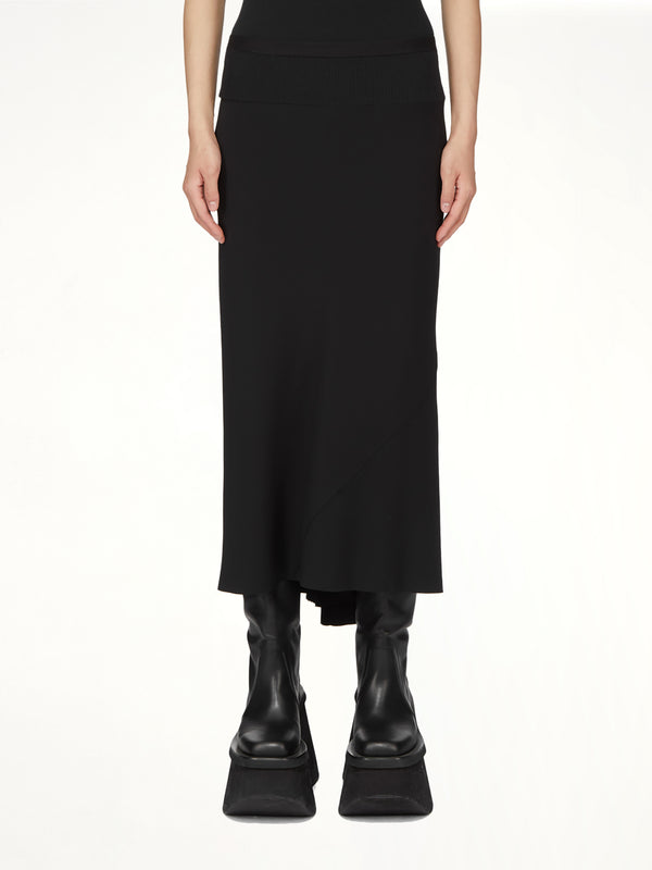 A Line Bias Skirt in Black