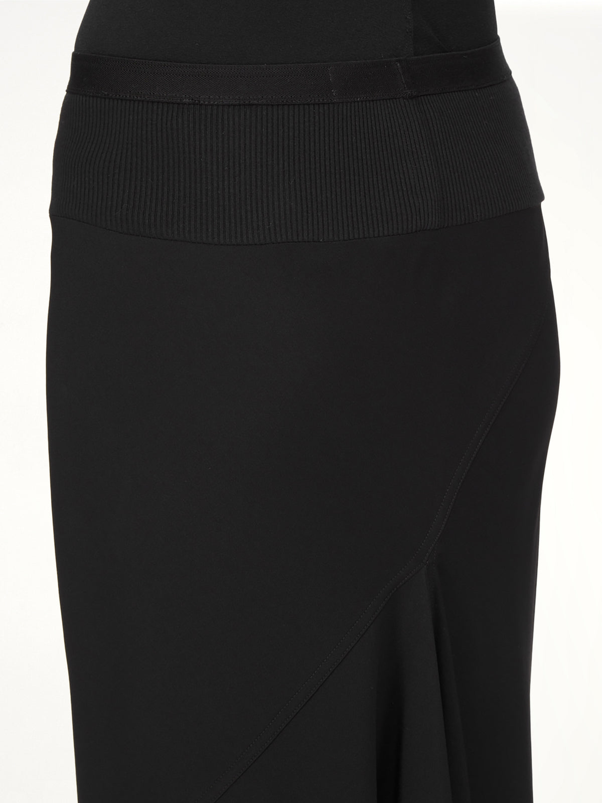 A Line Bias Skirt in Black