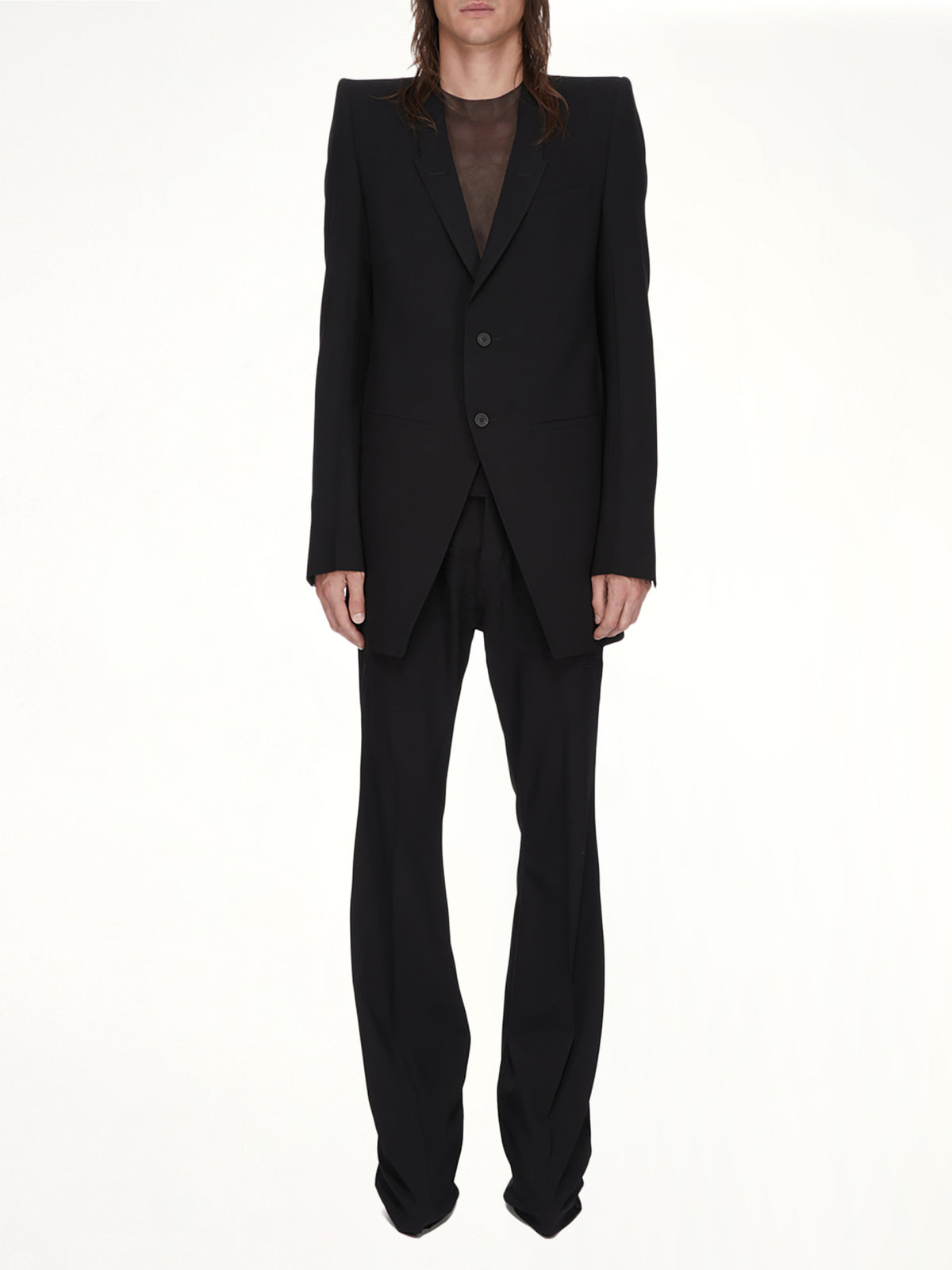 Wool Bolan Bootcut in Black