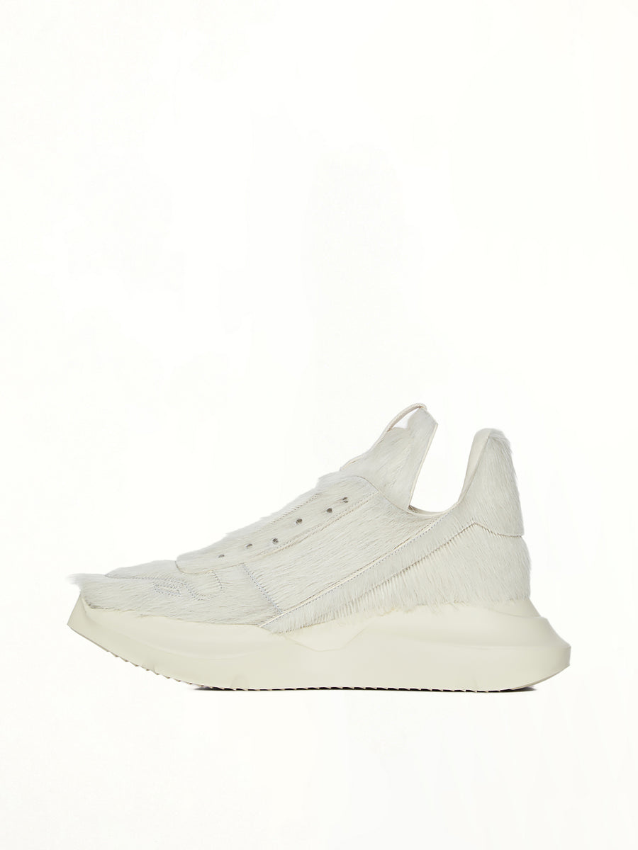 Fur Geth Runner in Milk/Milk/Milk Top View | RICK OWENS