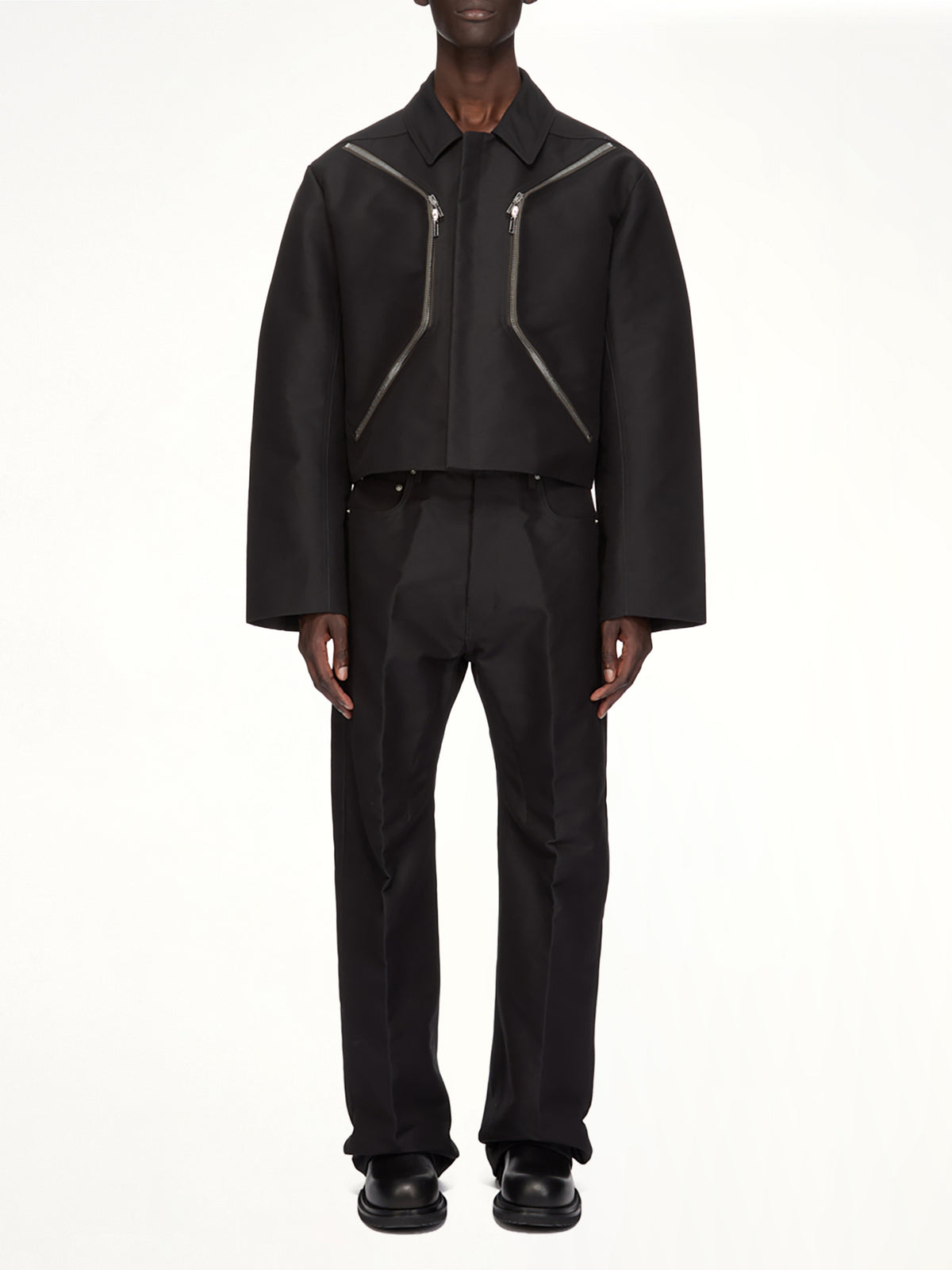 Woven Heizer Mac Jacket in Black