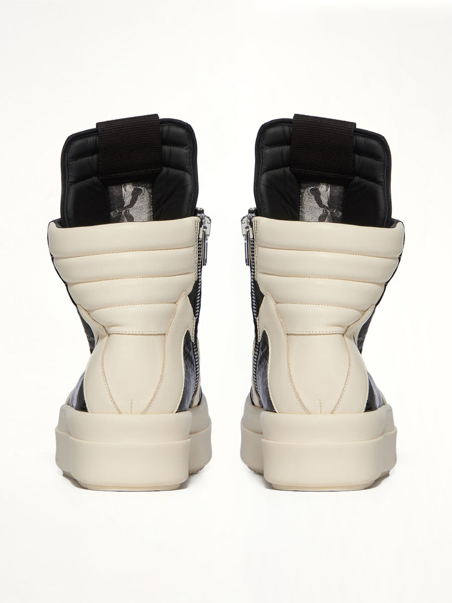 Mega Bumper Geobasket in Black/Milk | RICK OWENS