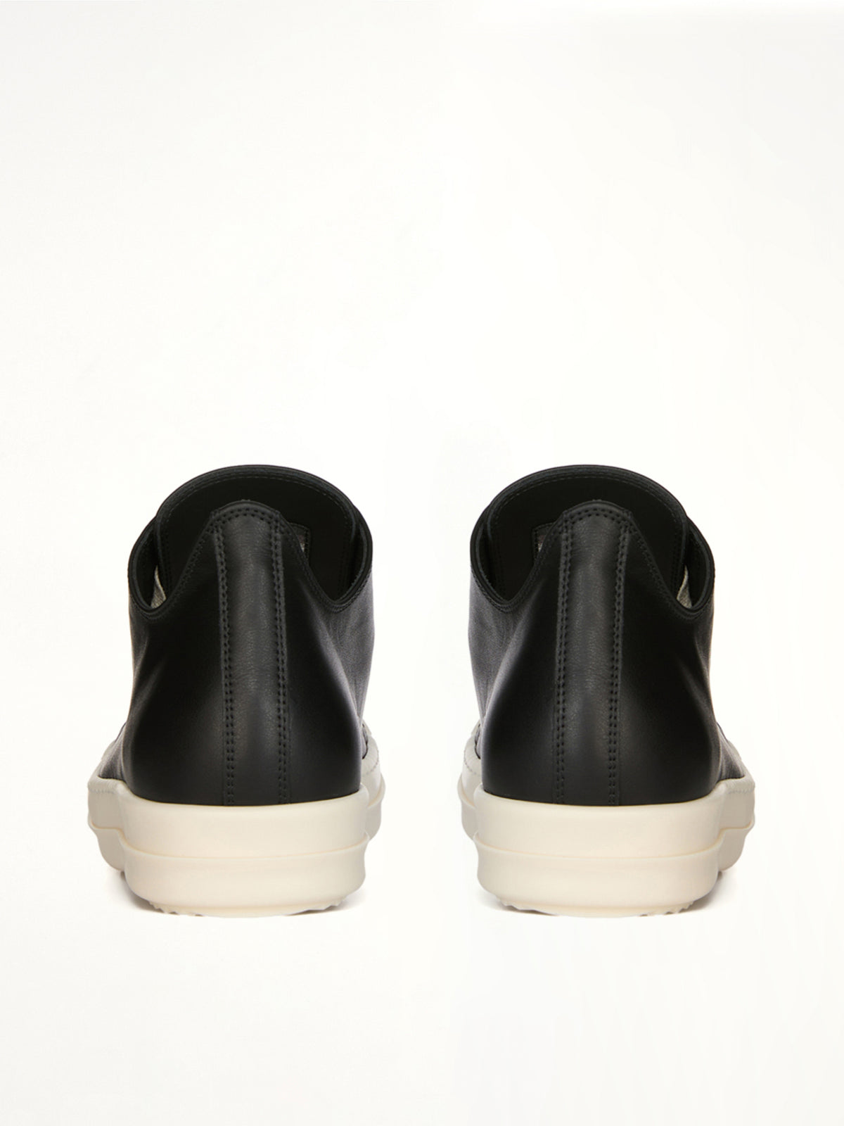 Low Sneaks in Black/Milk Top View | RICK OWENS