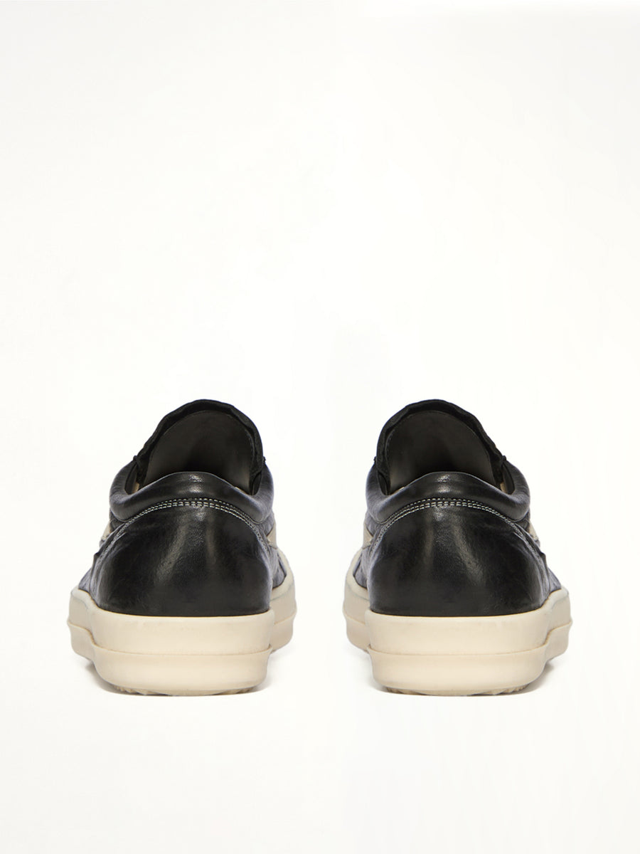 Vintage Lamb Sneaks in Black/Milk | RICK OWENS
