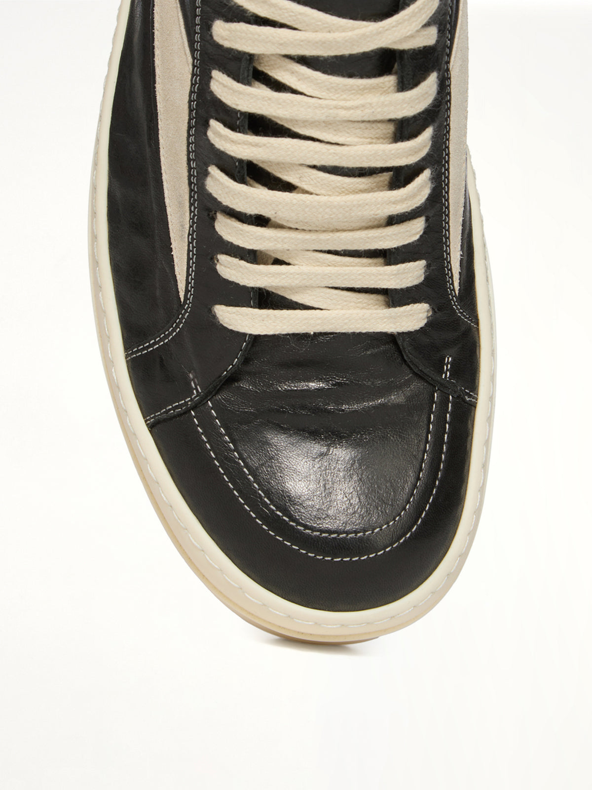 Vintage Lamb Sneaks in Black/Milk | RICK OWENS
