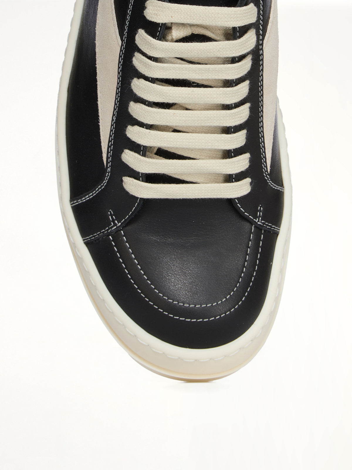 Vintage Calf Sneaks in Black/Milk | RICK OWENS