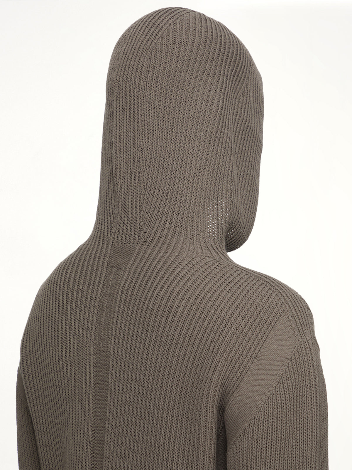 Heavy Wool Zipped Hoodie in Dark Dust