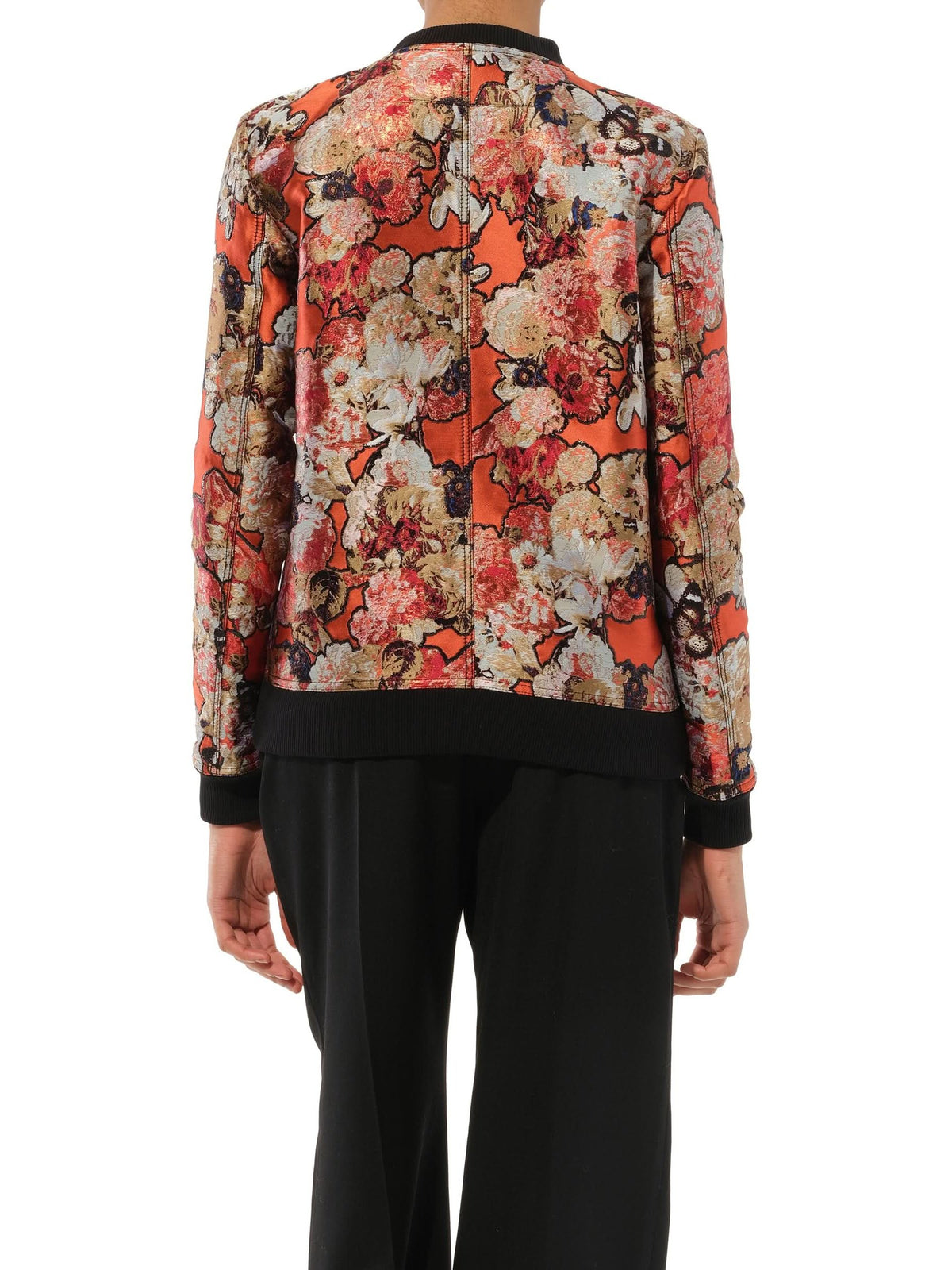 Flower Sweatshirt in Orange/Black