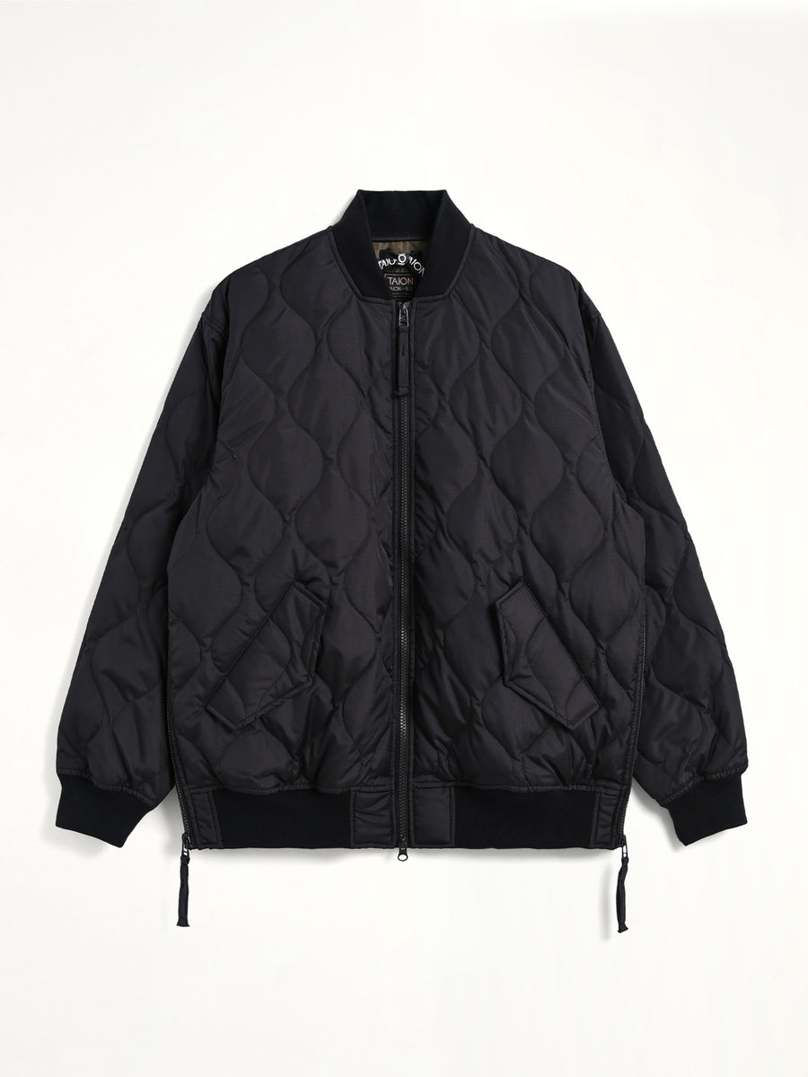 Military MA-1 Type Down Jacket in Black