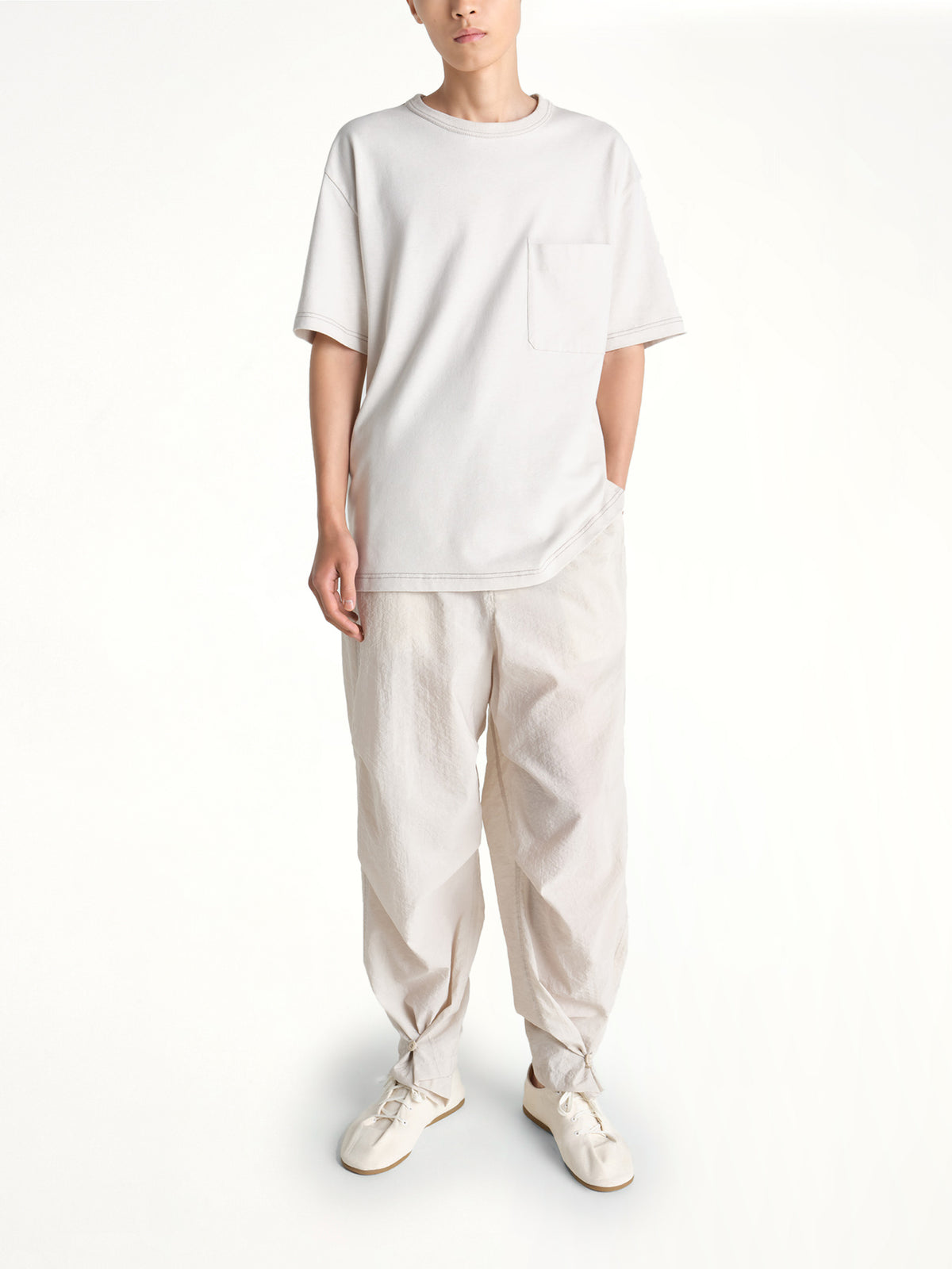 Boxy SS T-Shirt in Pearl