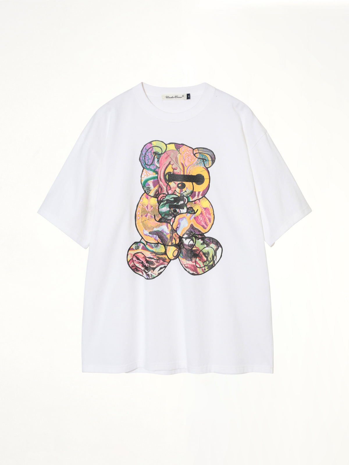 Abstract Bear T-Shirt in White
