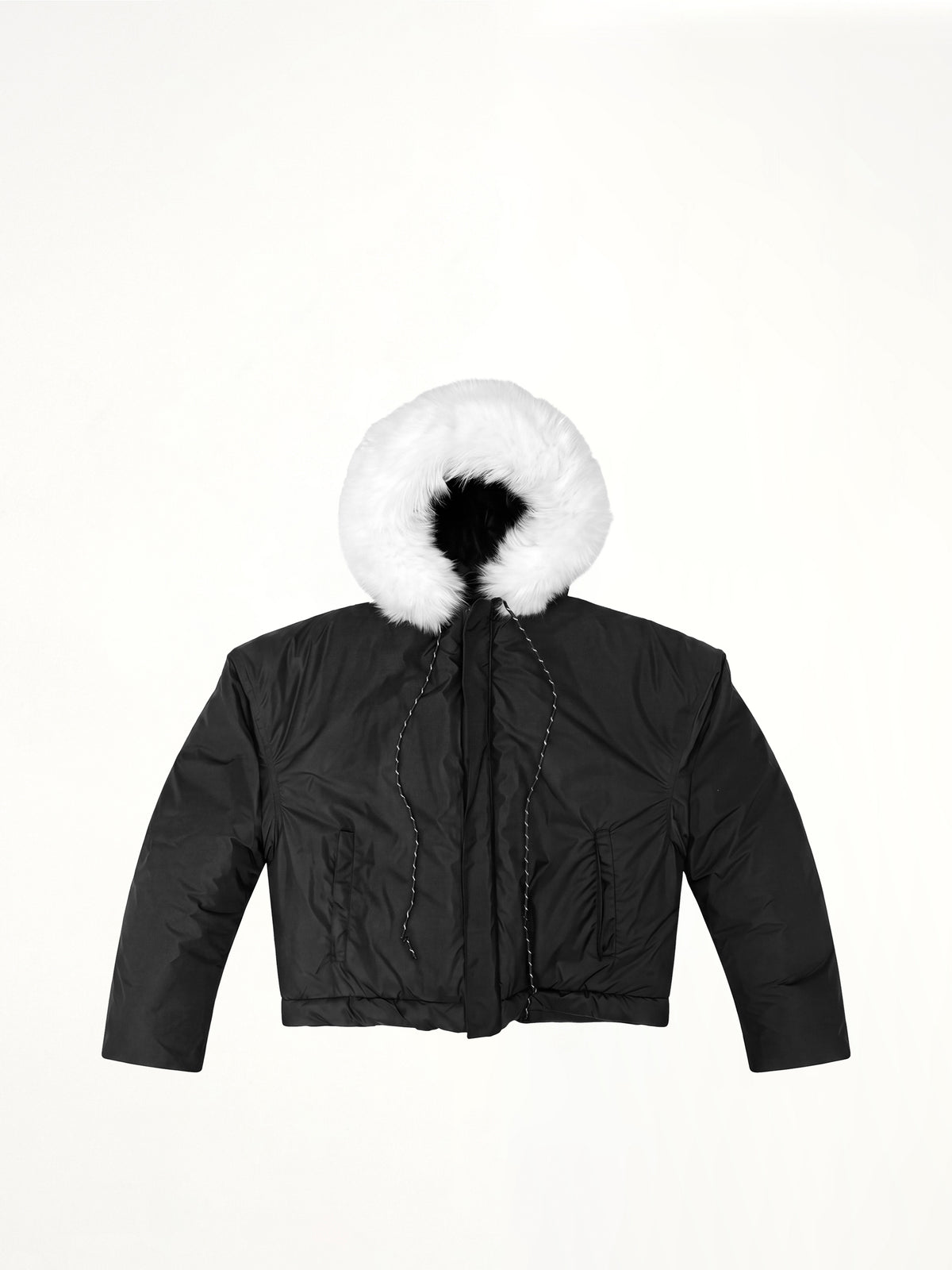 Wald Fur Puffer Jacket in Black
