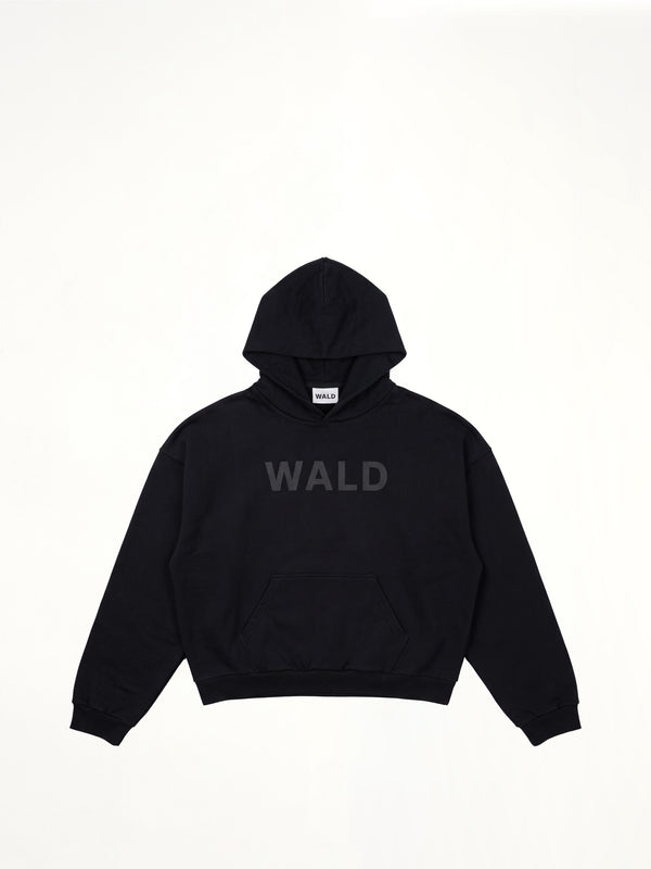 Wald Logo Hoodie in Black