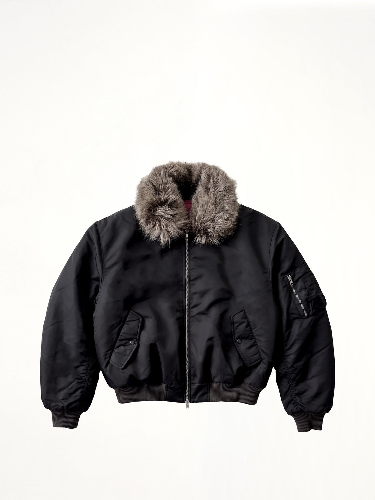 Big Bomber Jacket in Dark Earth Tones