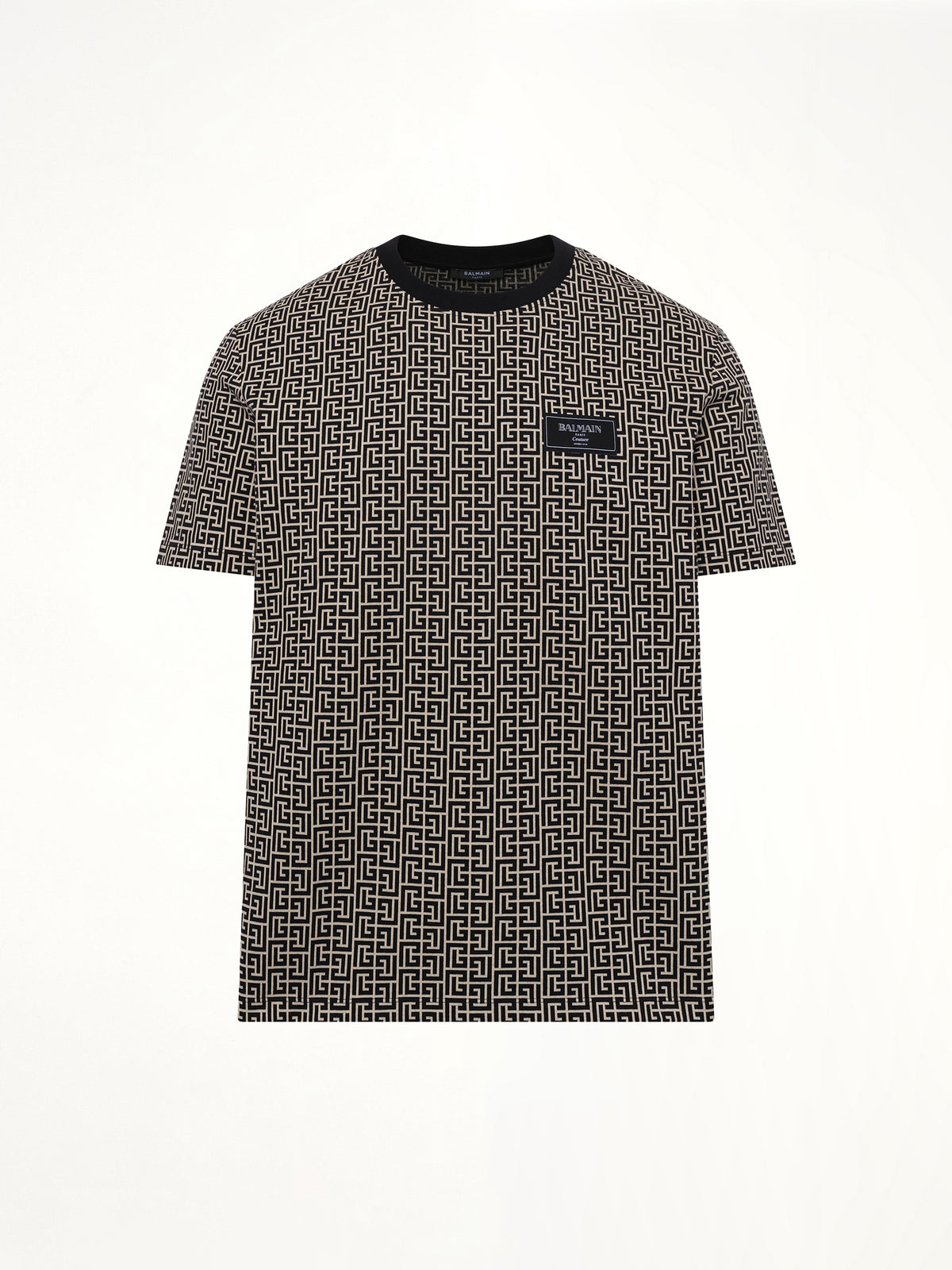 Monogram Couture Label Regular T-Shirt in Ivory/Black