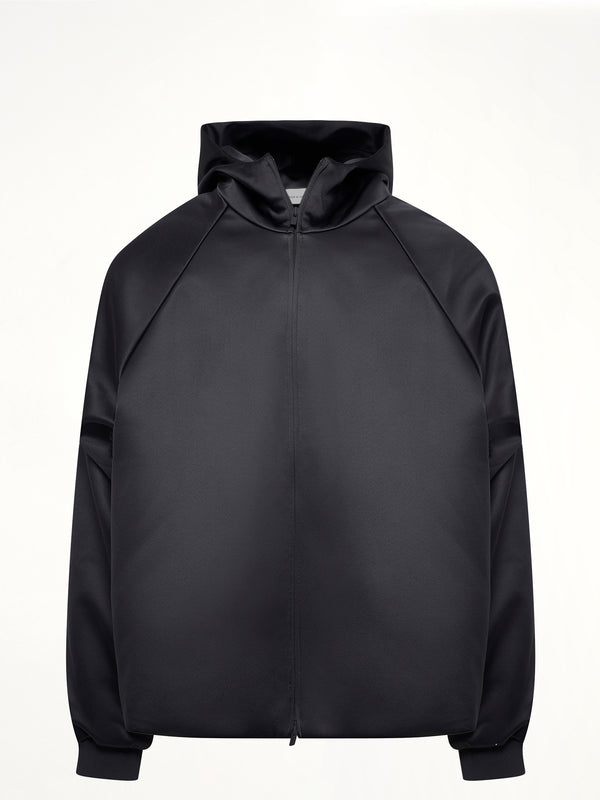 Hooded Bomber Jacket in Vintage Black